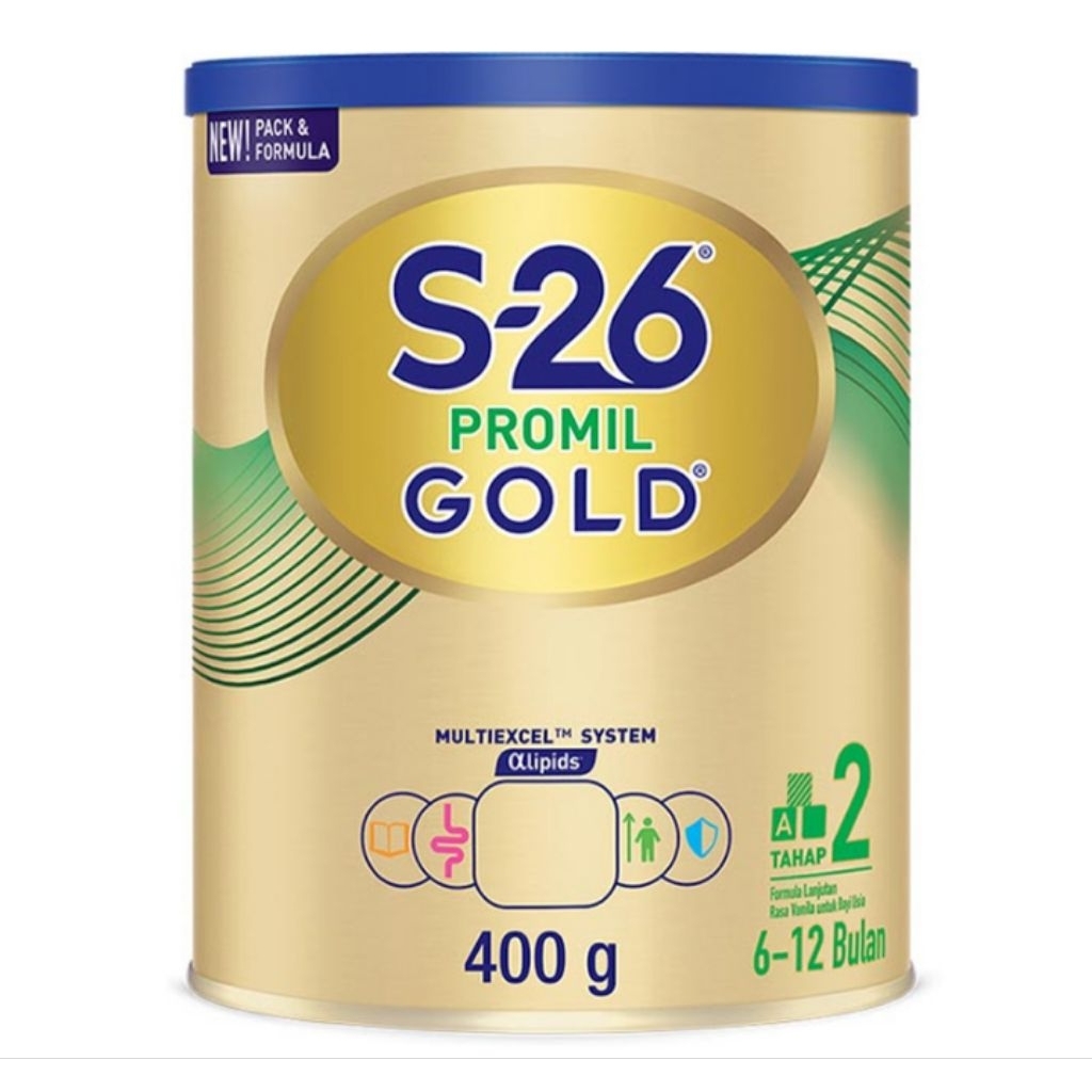 

S-26 Promil Gold Tahap 2 Susu Formula Bayi 6-12 Bulan 400g