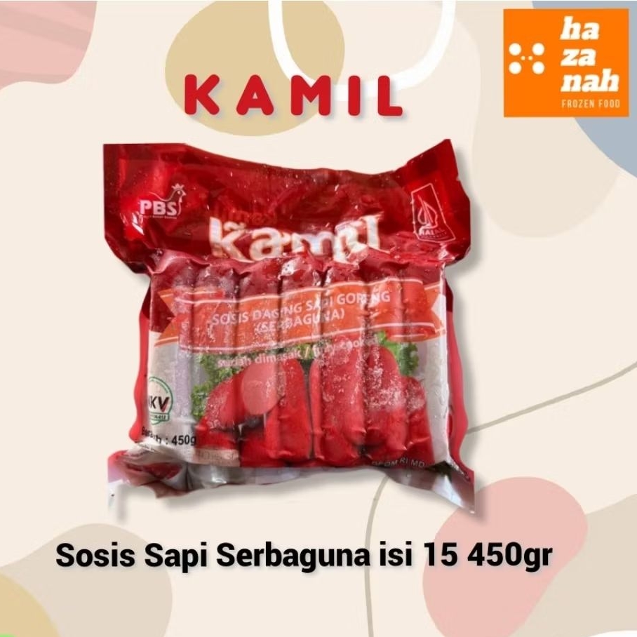 

Kamil Sosis Sapi Serbaguna (sosis merah) isi 15
