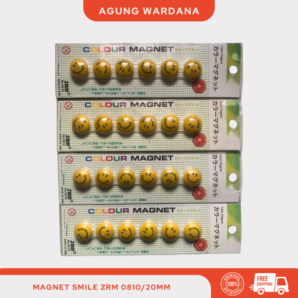 

MAGNET PAPAN TULIS ZRM 0810 UKURAN 20MM MOTIF SMILE