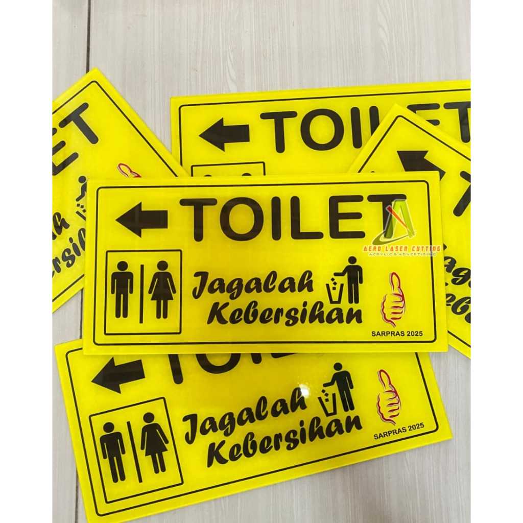 PAPAN NAMA AKRILIK/PAPAN NAMA JAGALAH KEBERSIHAN/PAPAN NAMA TOILET/PAPAN NAMA AREA CCTV/PAPAN NAMA M