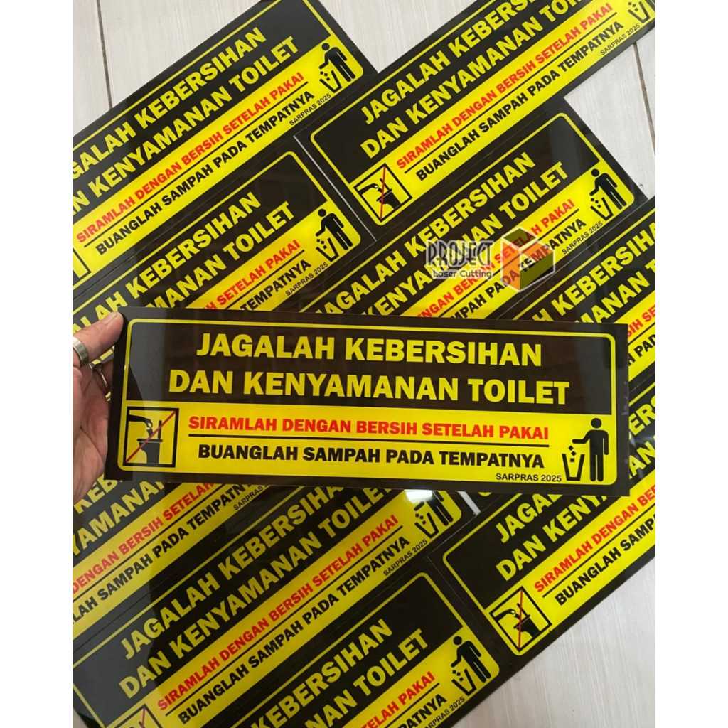 PAPAN NAMA AKRILIK/PAPAN NAMA JAGALAH KEBERSIHAN/PAPAN NAMA TOILET/PAPAN NAMA AREA CCTV/PAPAN NAMA M