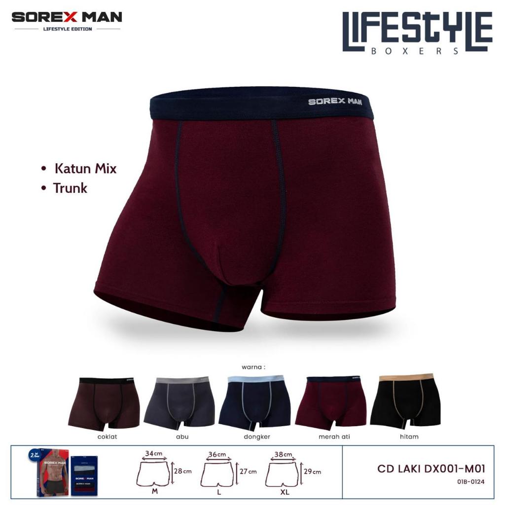 [SOREX] CD Pria Trendy Super Comfort Premium - Sempak Sorex - CD Sorex Boxer Pria - Cool