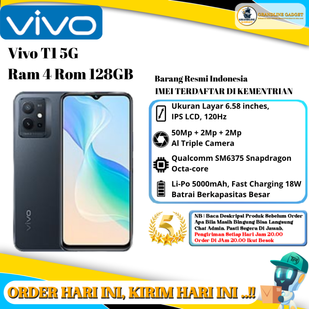 Vivo T1 5G Ram 4 Rom 128GB