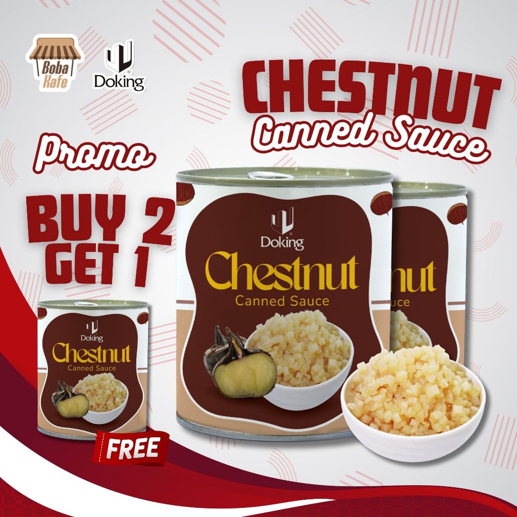

PROMO KEMERDEKAAN BELI 2 GRATIS 1 - Doking Canned Chestnut Granule Sauce 850gr Siap Saji