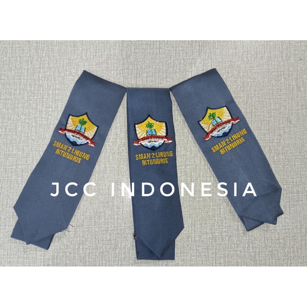 CUSTOM DASI SEKOLAH BORDIR DASI SEKOLAH ABU DASI SD SMP SMA