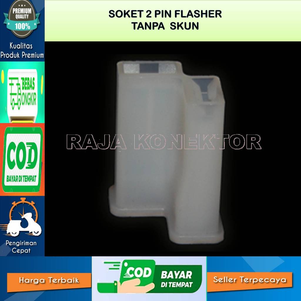 SOKET 2 PIN FLASHER SEN VARIO 150 NEW VIXION AEROX NEW TAHAN PANAS-SOKET 2 PIN FLASHER TANPA SKUN