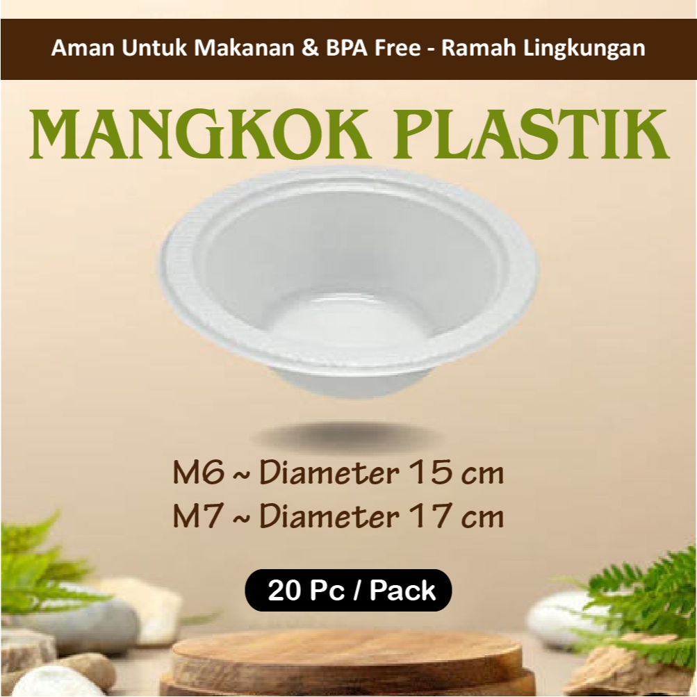 Mangkok Plastik - Mangkok Mika - Mangkok Plastik Sekali Pakai - Mangkok Ekonomis - Mangkok