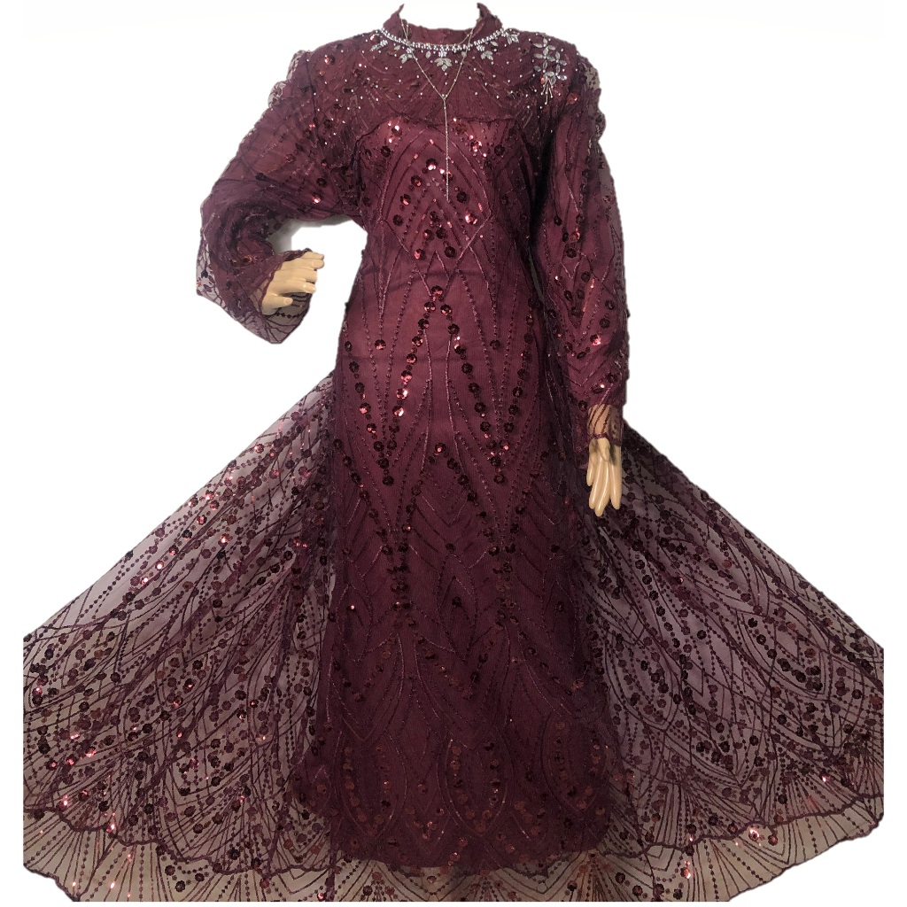 JUMBO & STANDART NAURA KAREEM NEW LD 130 CM GAMIS Tille/GAUN MUSLIM WANITA/TILLE GAMIS PESTA/PANJANG