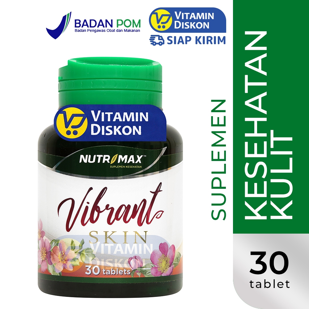 NUTRIMAX VIBRANT SKIN 30 TABLET | Suplemen Kulit Kencang, Mencerahkan, Kolagen, Antioksidan, Flek Hi