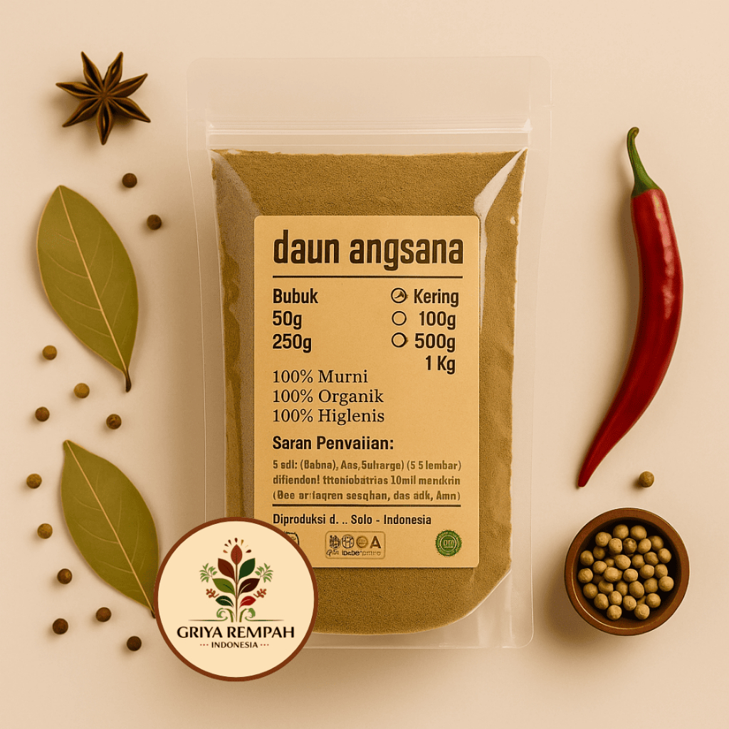 

DAUN ANGSANA BUBUK 1 KG Premium – Godong Sono Kembang Ramuan Rempah Herbal Kering Alami Jamu Tradisional untuk Kesehatan Optimal simplisia Pterocarpus indicus