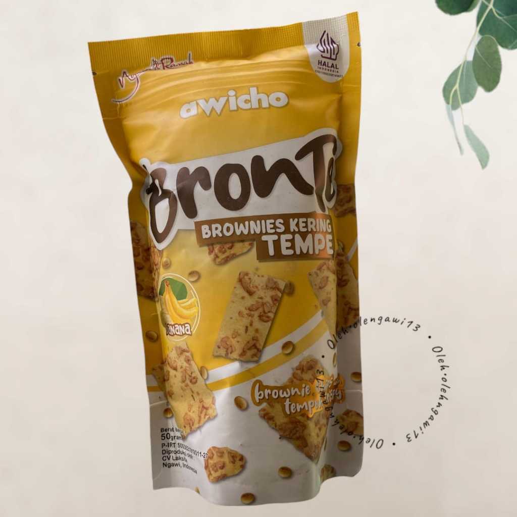 

Brownies Tempe kering, Bronte BANANA, Brownies Tempe Crispy, Oleh Oleh Ngawi, Jajanan Ngawi