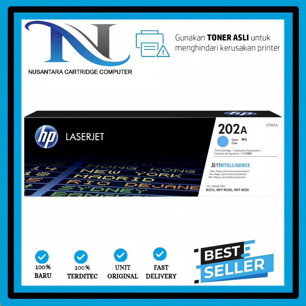 TONER HP LASERJET 202A CF501A CYAN ORIGINAL