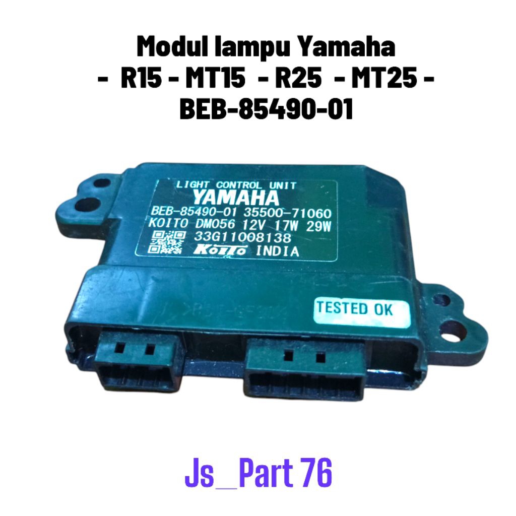 Modul lampu Yamaha - R15 - MT15 - R25 - MT25 - BEB-85490-01 Original