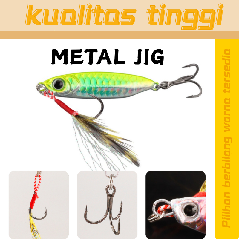 7g/10g/15g/20g/30g Metal Jig Fishing Umpan Pancing Sinking Minnow Ikan Gewang Spinner Balancer Fishi