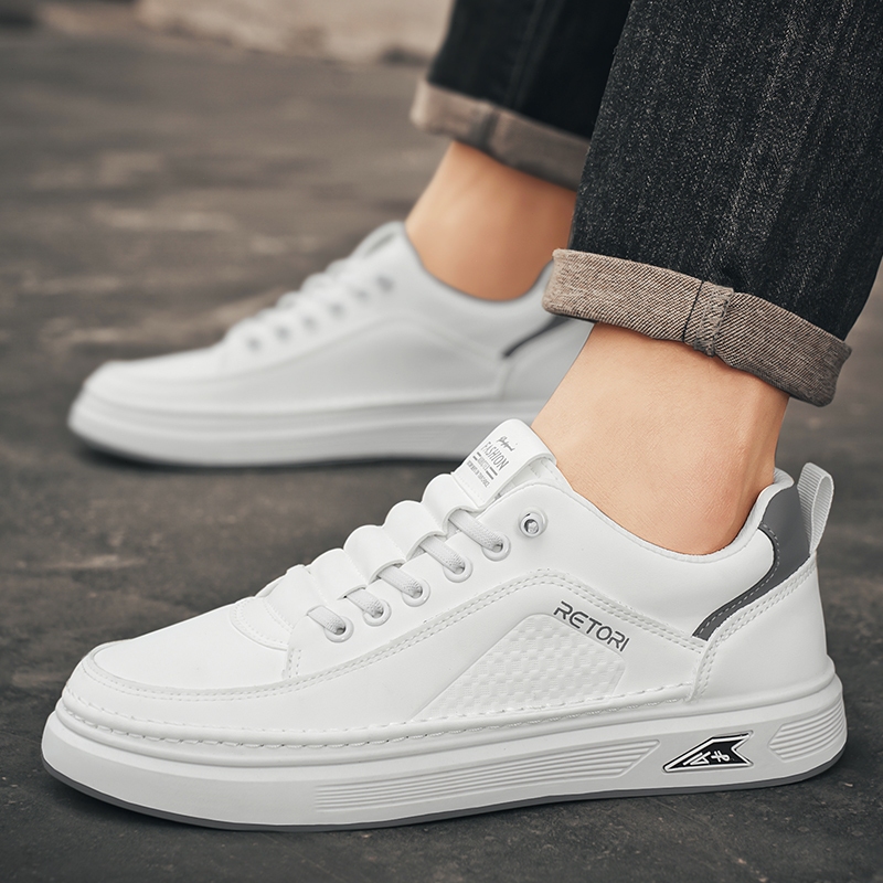 premium sepatu kets pria sepatu kasual putih kelas atas sepatu pria impor