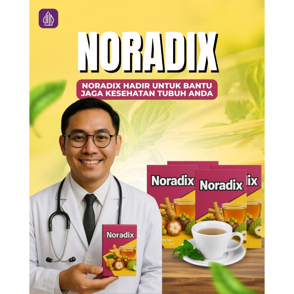 

PAKET 3 BOX TEH NORADIX minuman Herbal yang dikenal banyak membantu Pasien Tumor & Kista