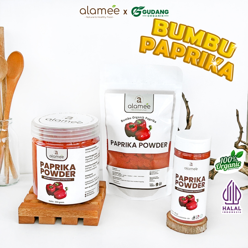 

Bubuk Paprika Powder Ground Non MSG Bumbu Masak Dapur Rempah Rimpang