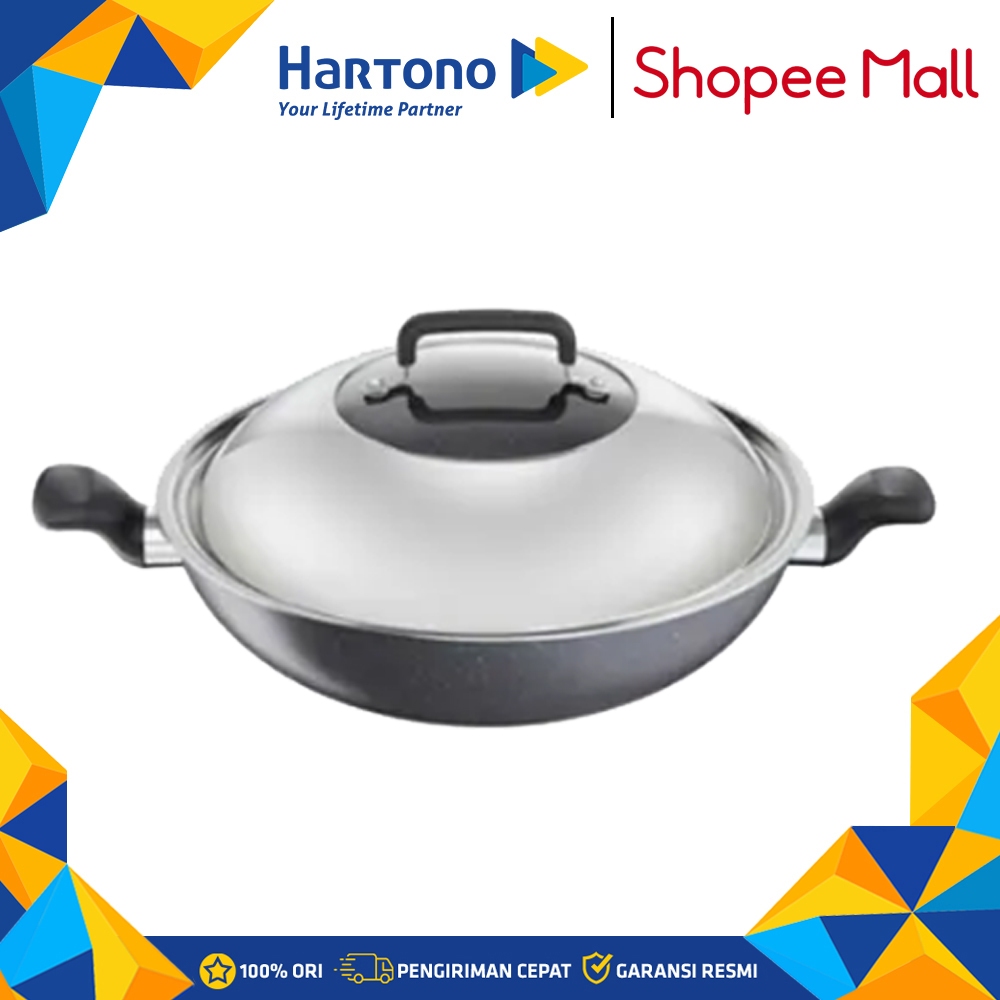 Tefal Wajan Kuali Penggorengan Natura Wokpan 34cm+Lid B2269695