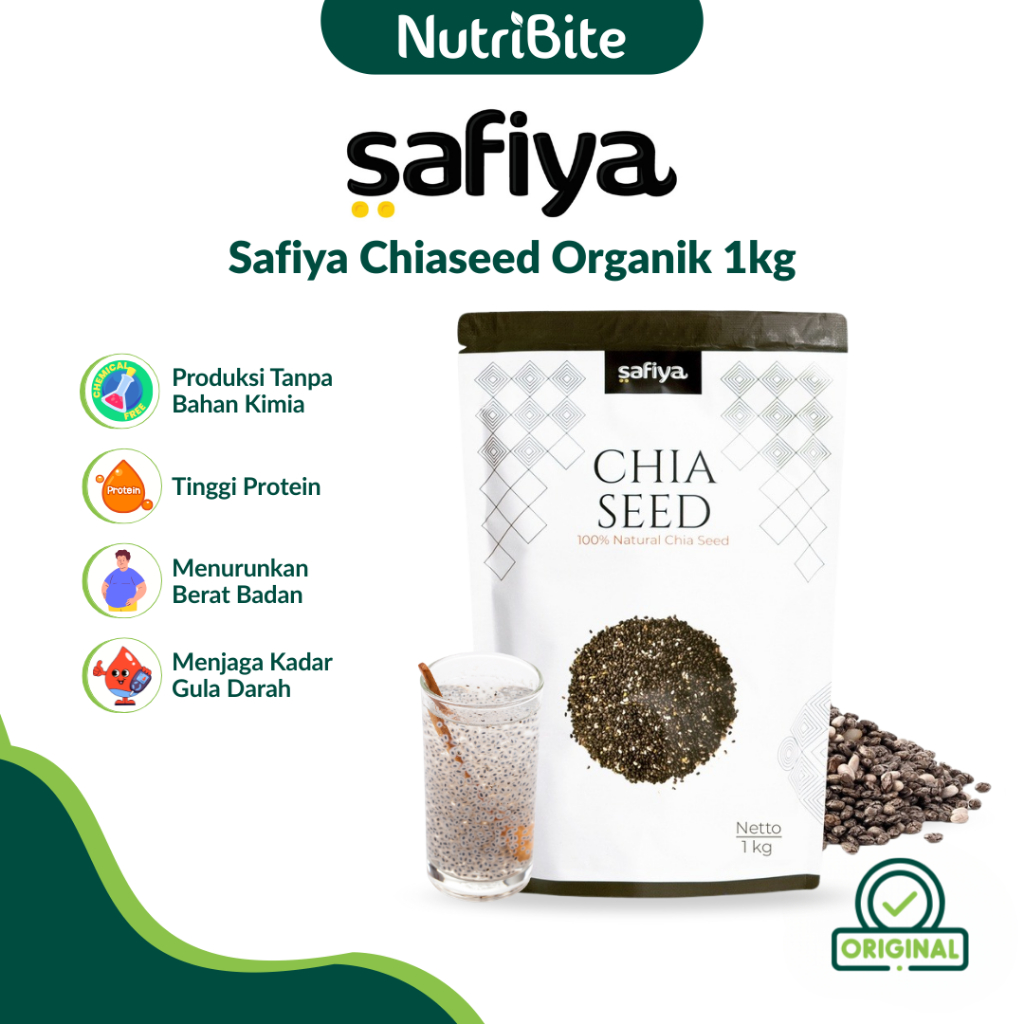 

Safiya Chiaseed Organik 1 Kg Chia Seed Detox Premium