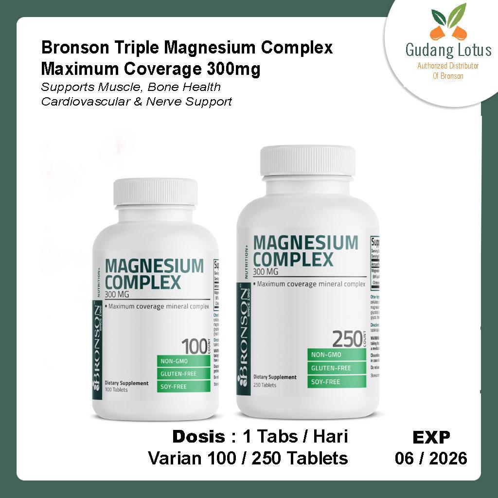 Bronson Magnesium Complex 300 Mg Oxide Citrate Carbonate Original USA