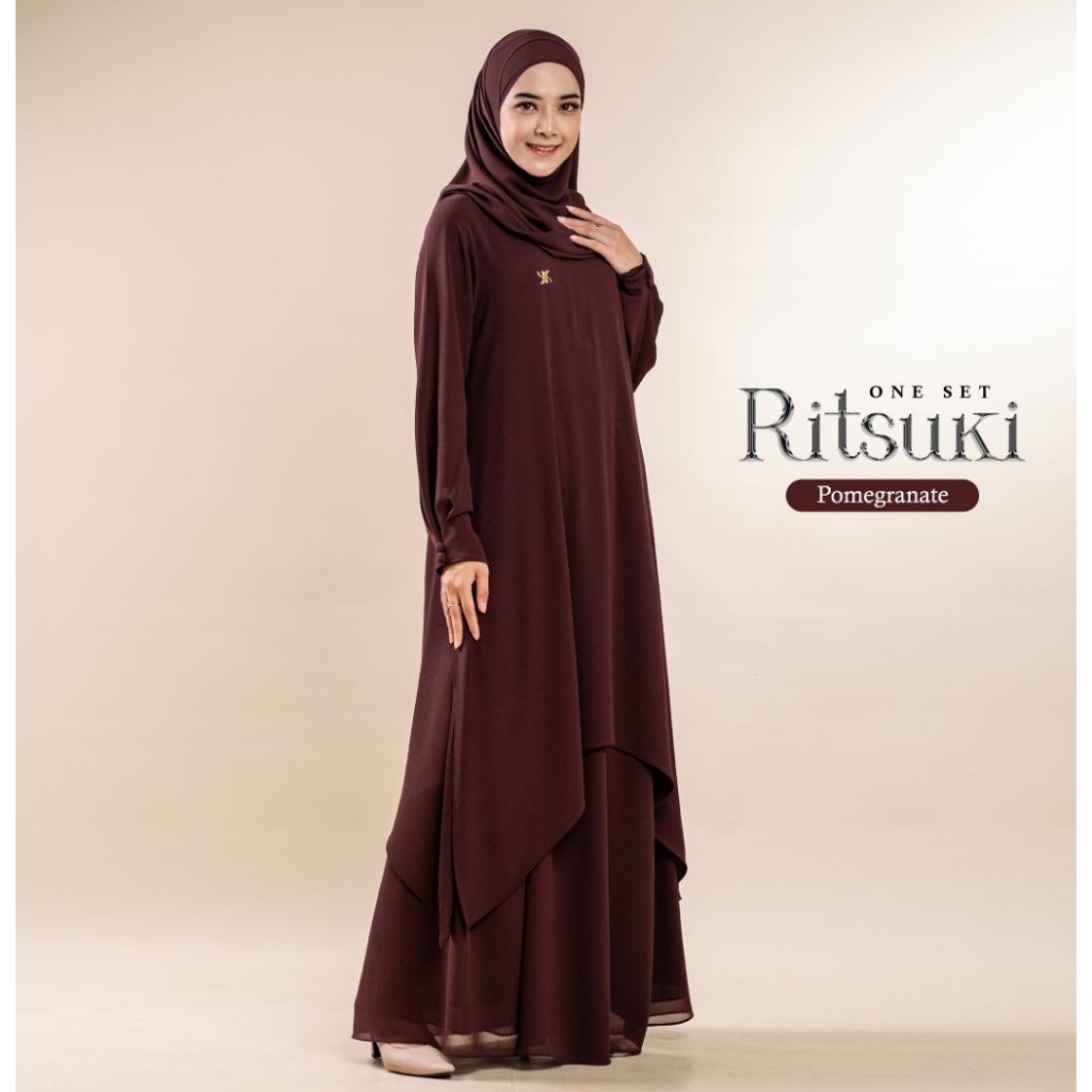 KUKASIH - Ritsuki One Set Only | Gamis Wanita Tersedia 2 warna
