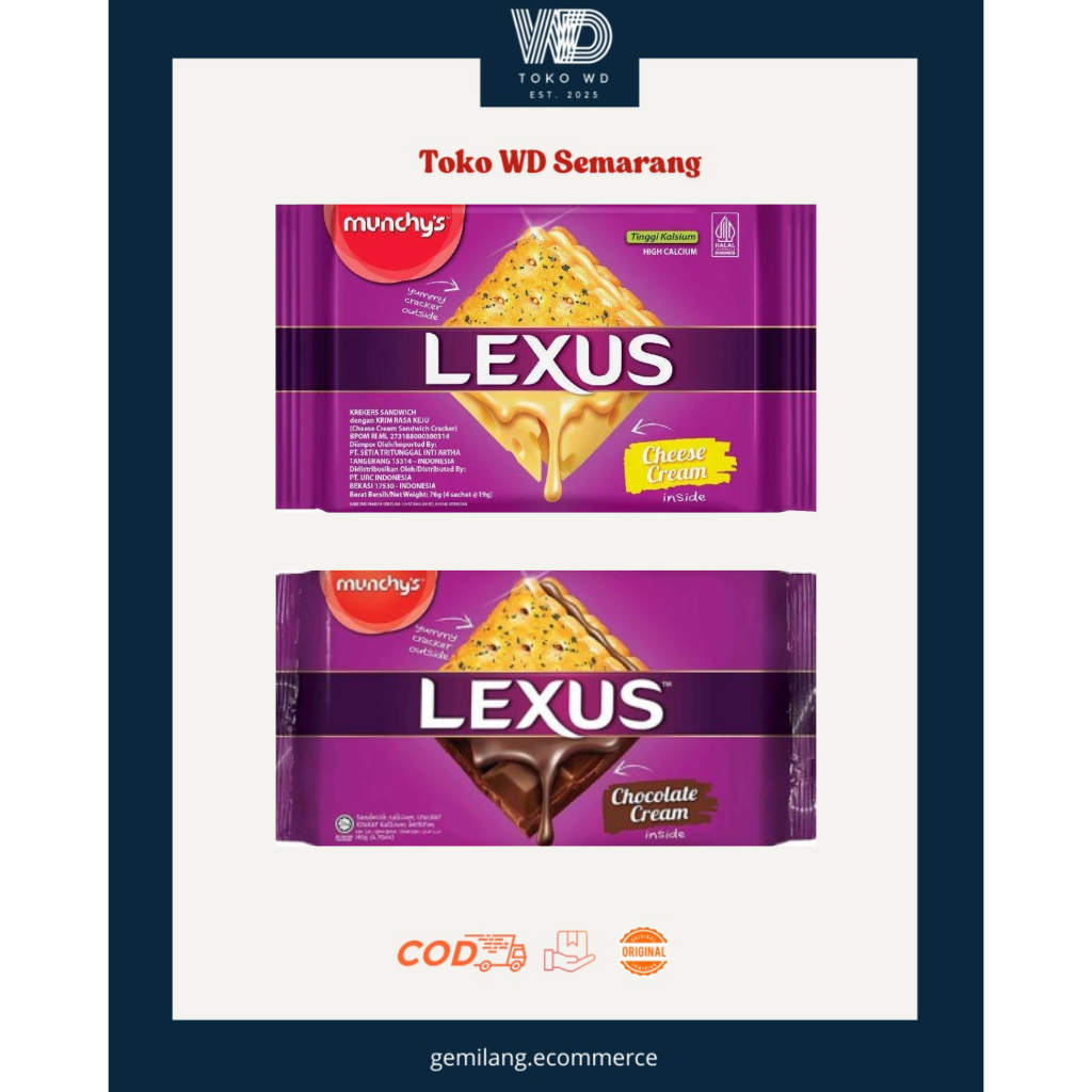 

Lexus Munchys Biskuit Chocolate dan Keju 76 gram