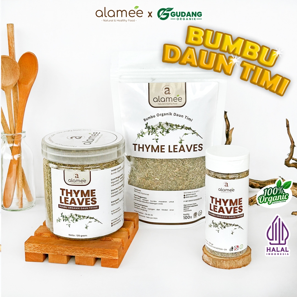 

alamee bumbu organik thyme tanpa bahan tambahan adalah bumbu herbal pilihan alami penambah rasa