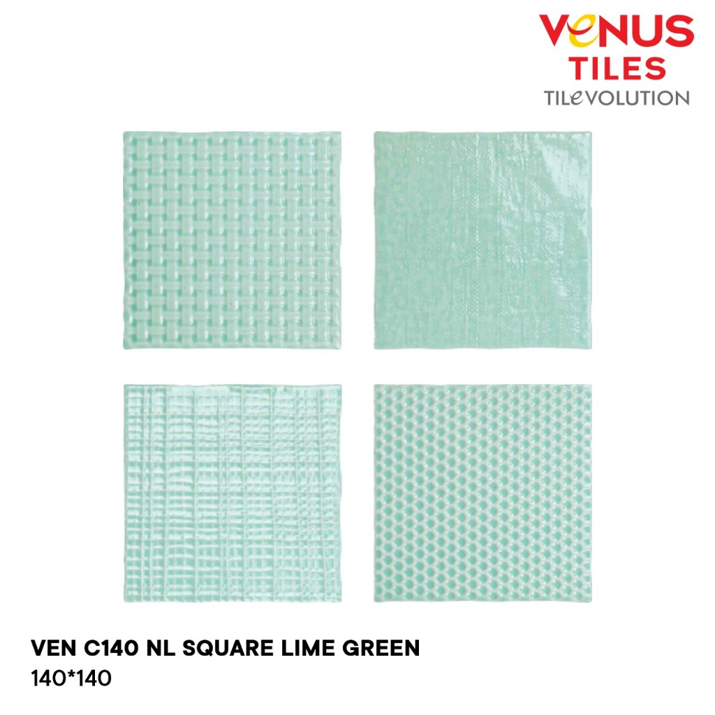 Venus Tiles - Keramik Dinding Interior NL Square Lime Green 140x140
