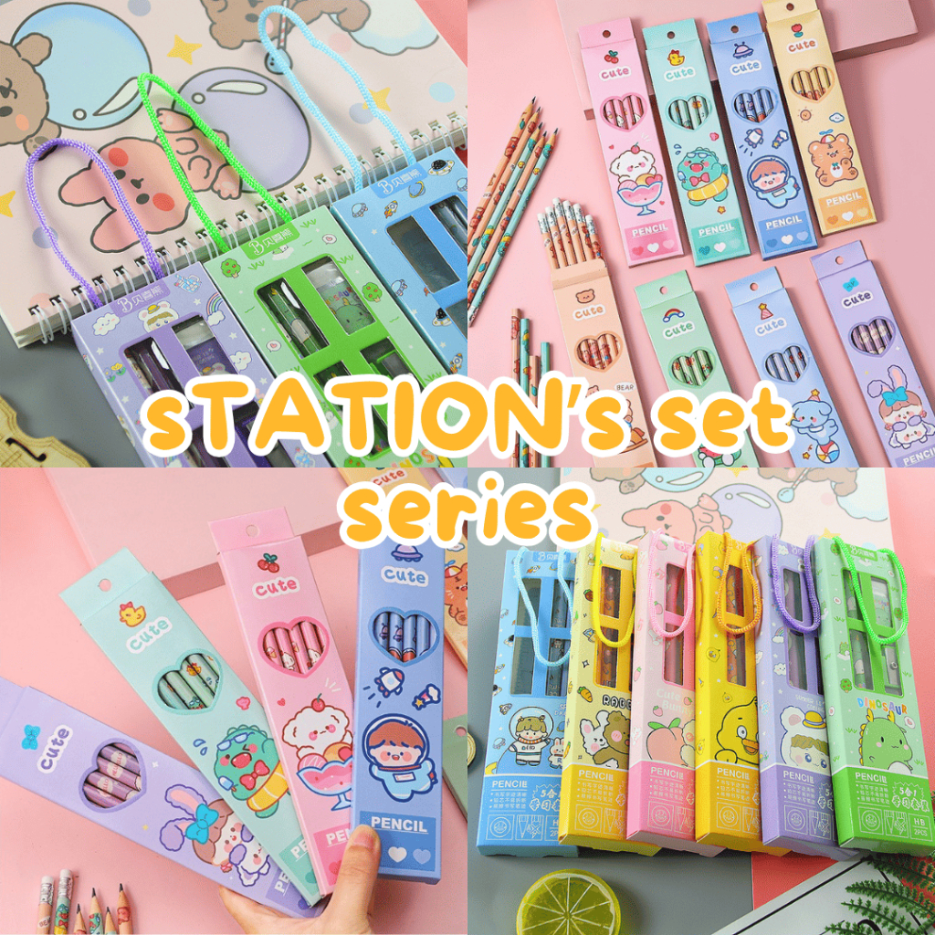 

Joi.Street - [HARGA GROSIR] Set Alat Tulis, Set Alat Tulis Sekolah Isi 5 Pcs/Pensil 2B Set Isi 6 Pcs Motif Kartun Lucu, Pencil Cute Cartoon Kids Stationery, Set Alat Tulis Sekolah