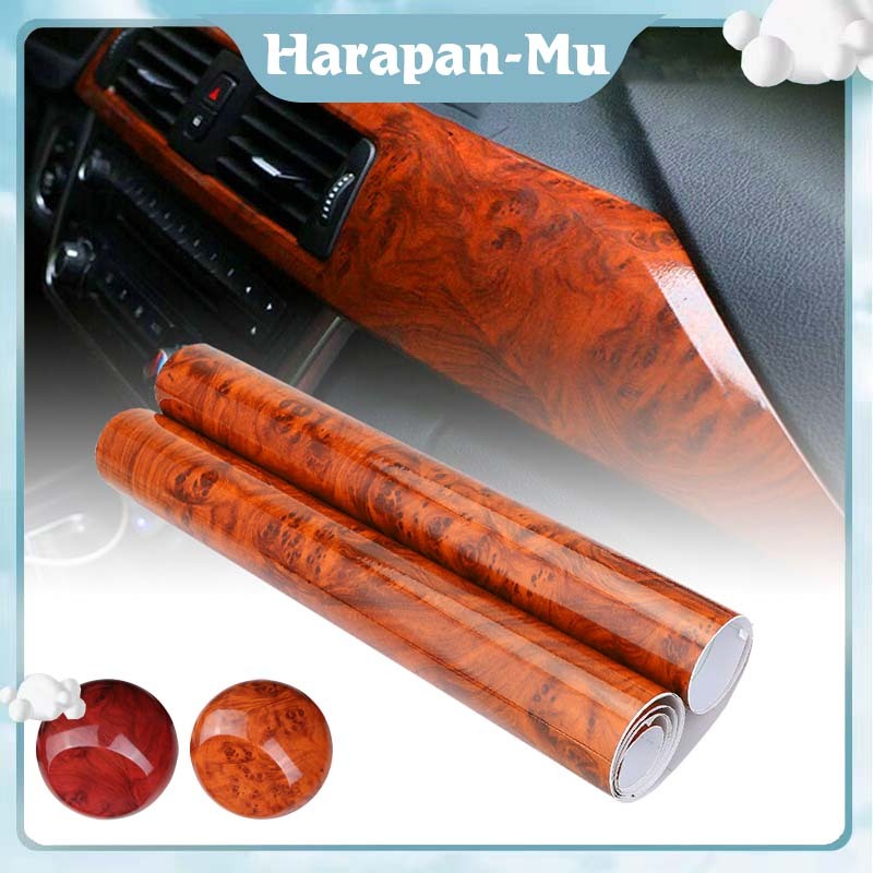 Stiker Interior Mobil Motif Kayu / Dekorasi Dasbor Mobil / Multipurpose Diy Stickers