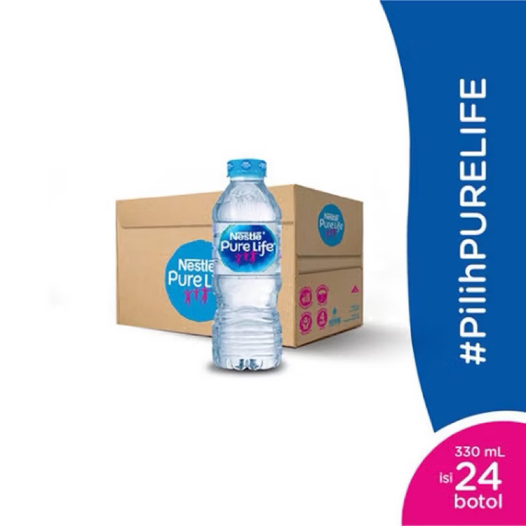 

Air Mineral Nestle Pure Life 330ml 1 Dus isi 24 Botol