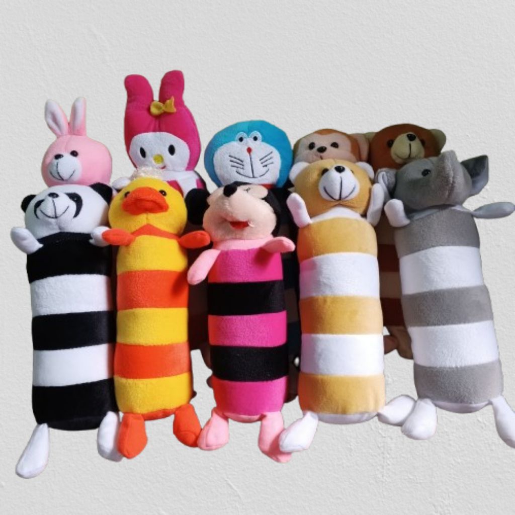 boneka guling mini karakter Doraemon,bebek,gajah,bear,hello kitty,panda