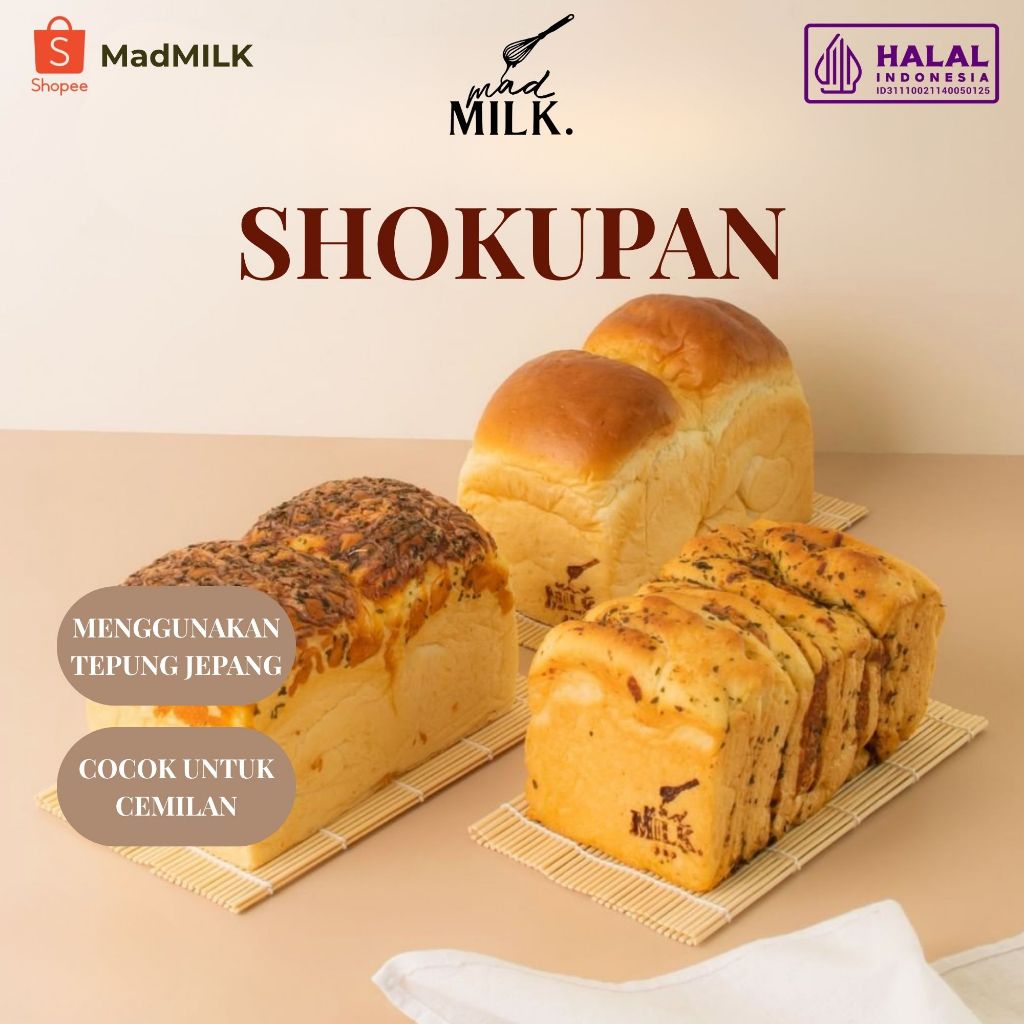 

MadMILK Shokupan Series (Roti Tawar Premium) | Super Lembut & Premium