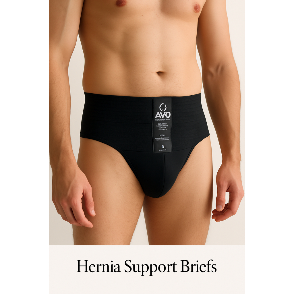 Celana Dalam Hernia Pria AVO – Brief Supporter Medis untuk Pemulihan & Penopang Hernia