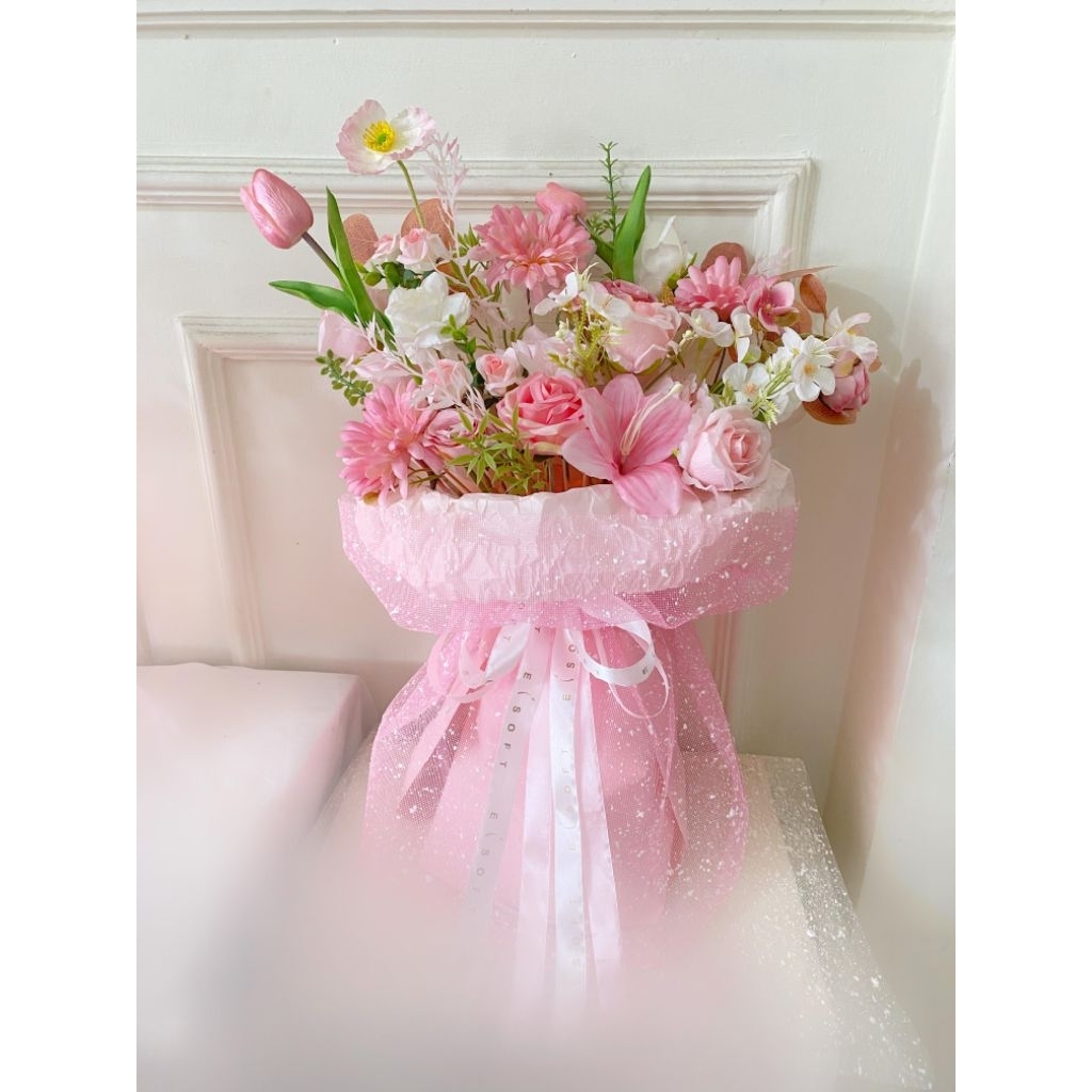 FloraSense | buket bunga artificial size large | buket bunga palsu | buket wisuda | birthday gift