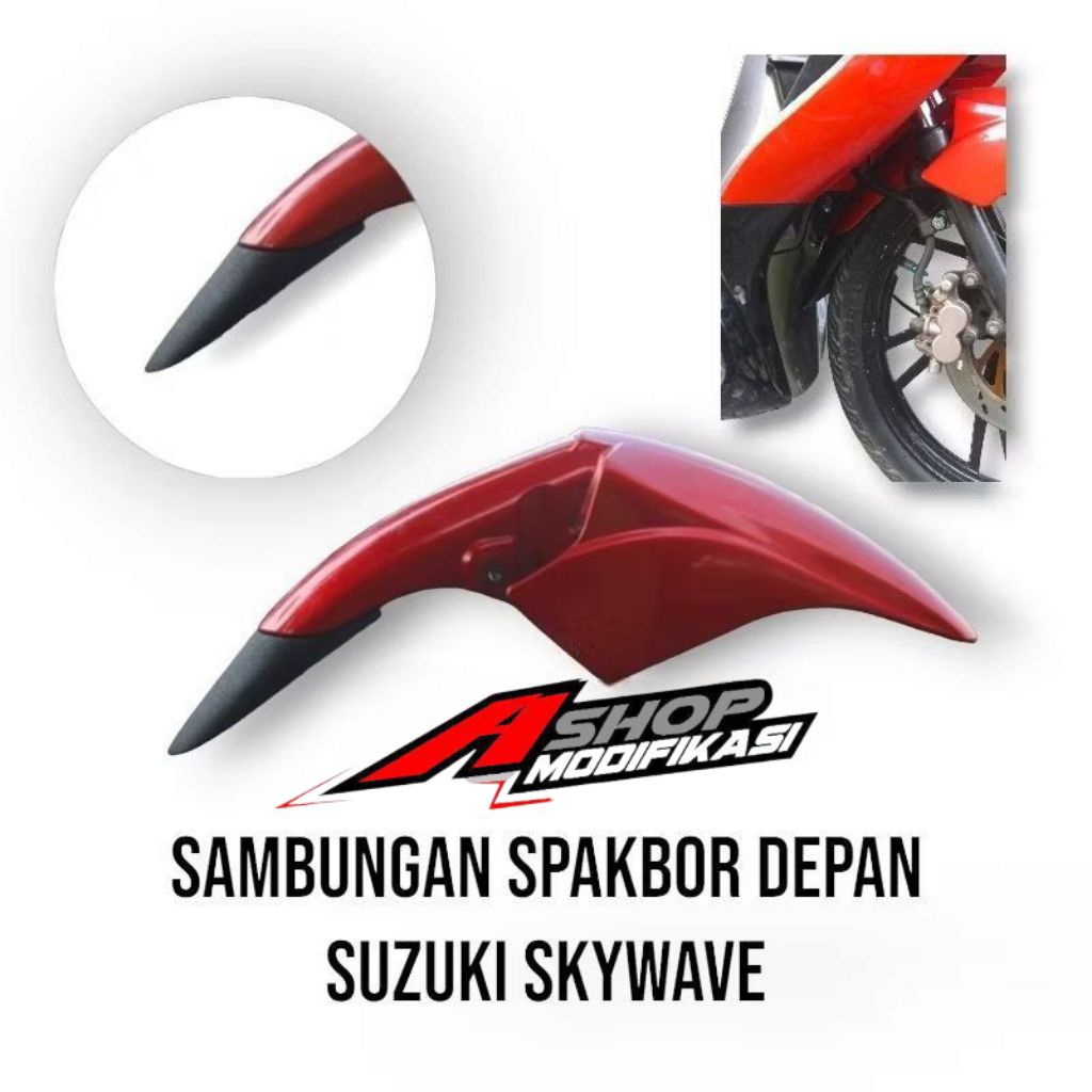 aksesoris suzuki skywave sambungan spakbor depan skywave 125