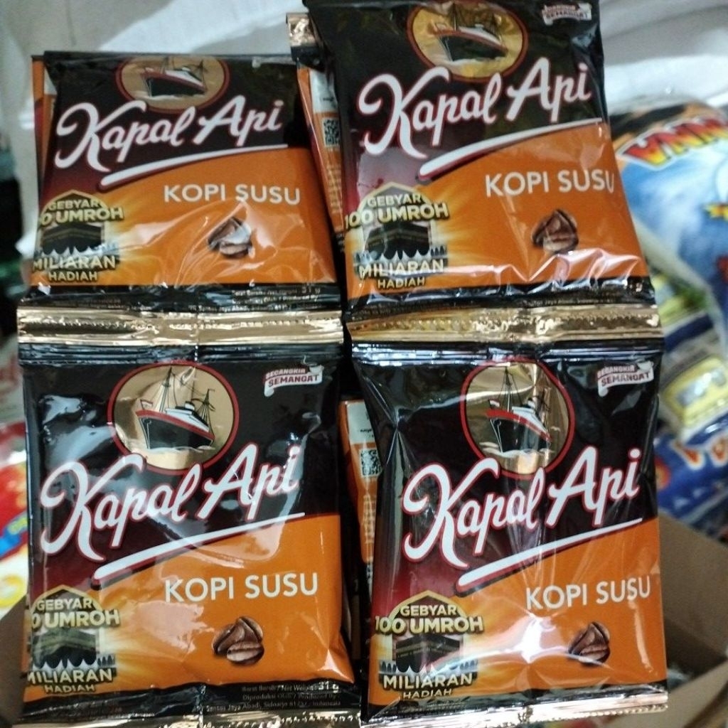 Kopi kapal api susu/ Kopi susu Kapal api  / Kapal Api Kopi susu renteng isi 10 saset