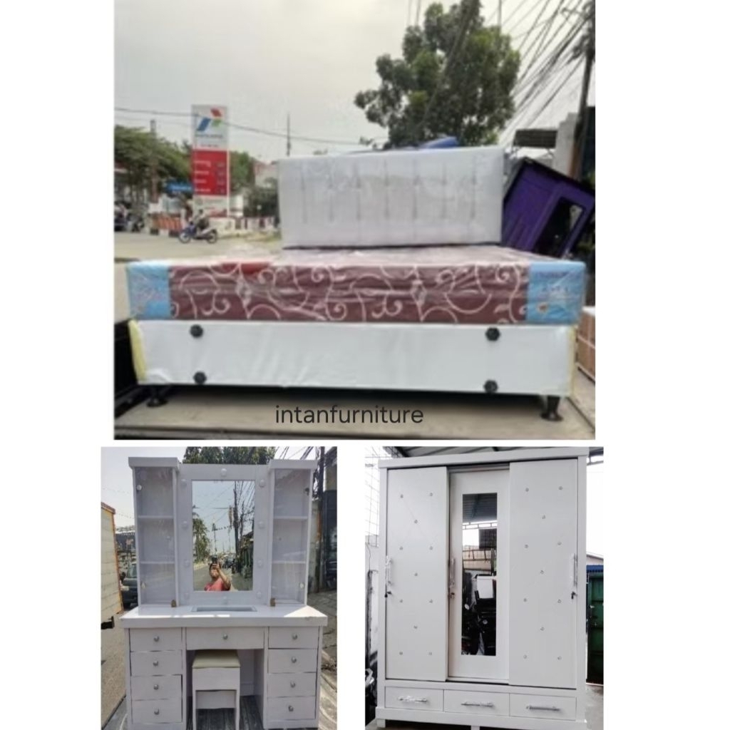 KAMAR SET,KASUR 1 SET LEMARI,MEJA RIAS,PAKET PERNIKAHAN