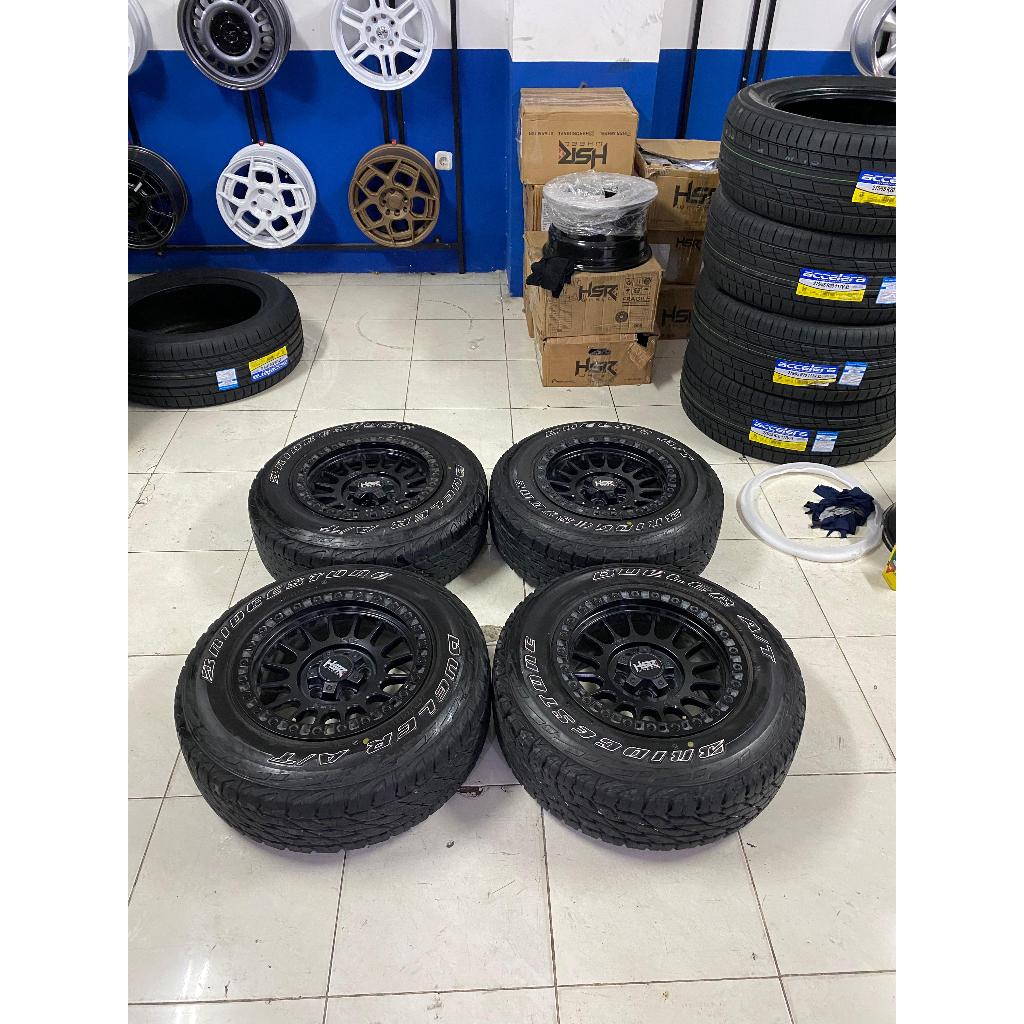 Velg Mobil Second HSR XTS Ring 15 Lubang 5x114 + Ban 215 70 R15 Cocok RUSH CRV JUKE INNOVA DLL