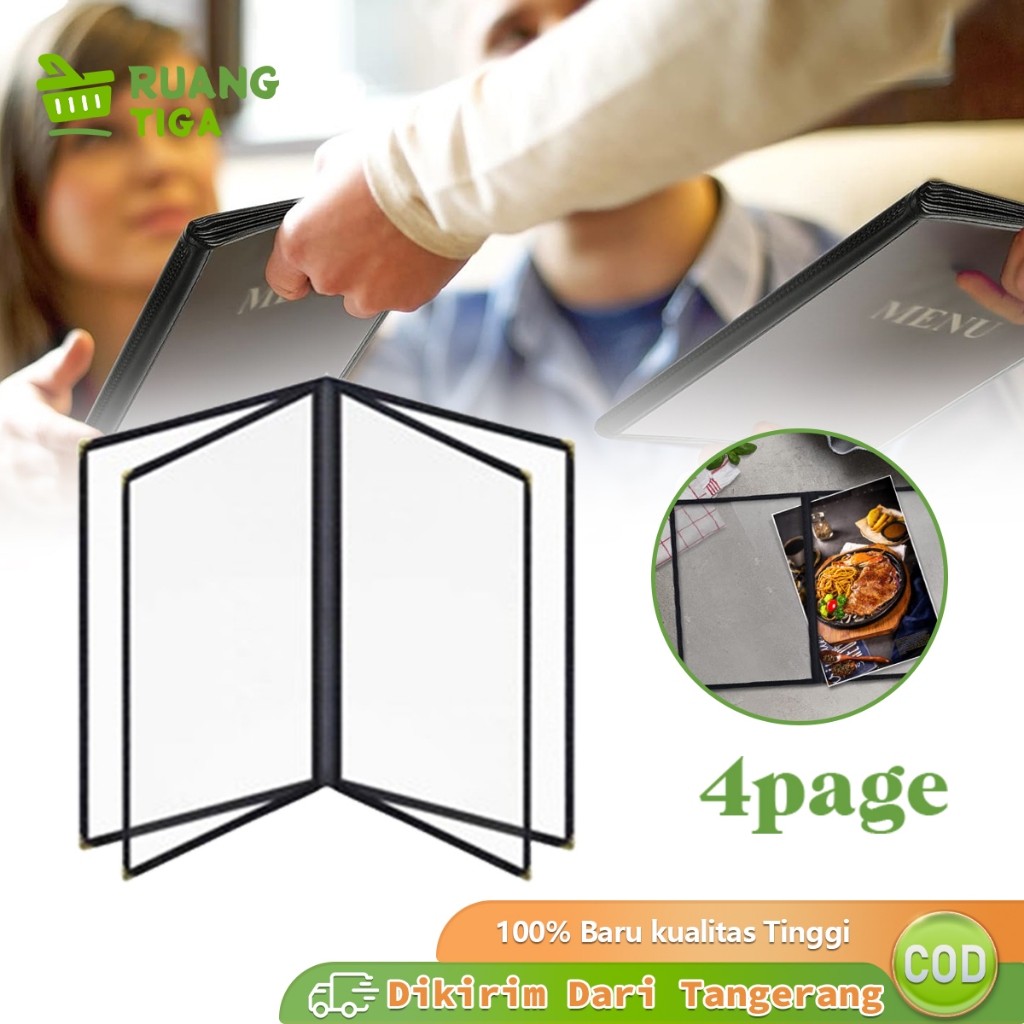 

4 Page A4 Buku Menu Restoran Kulit Cover Pelindung Menu Cover Menu Sampul Buku Resto