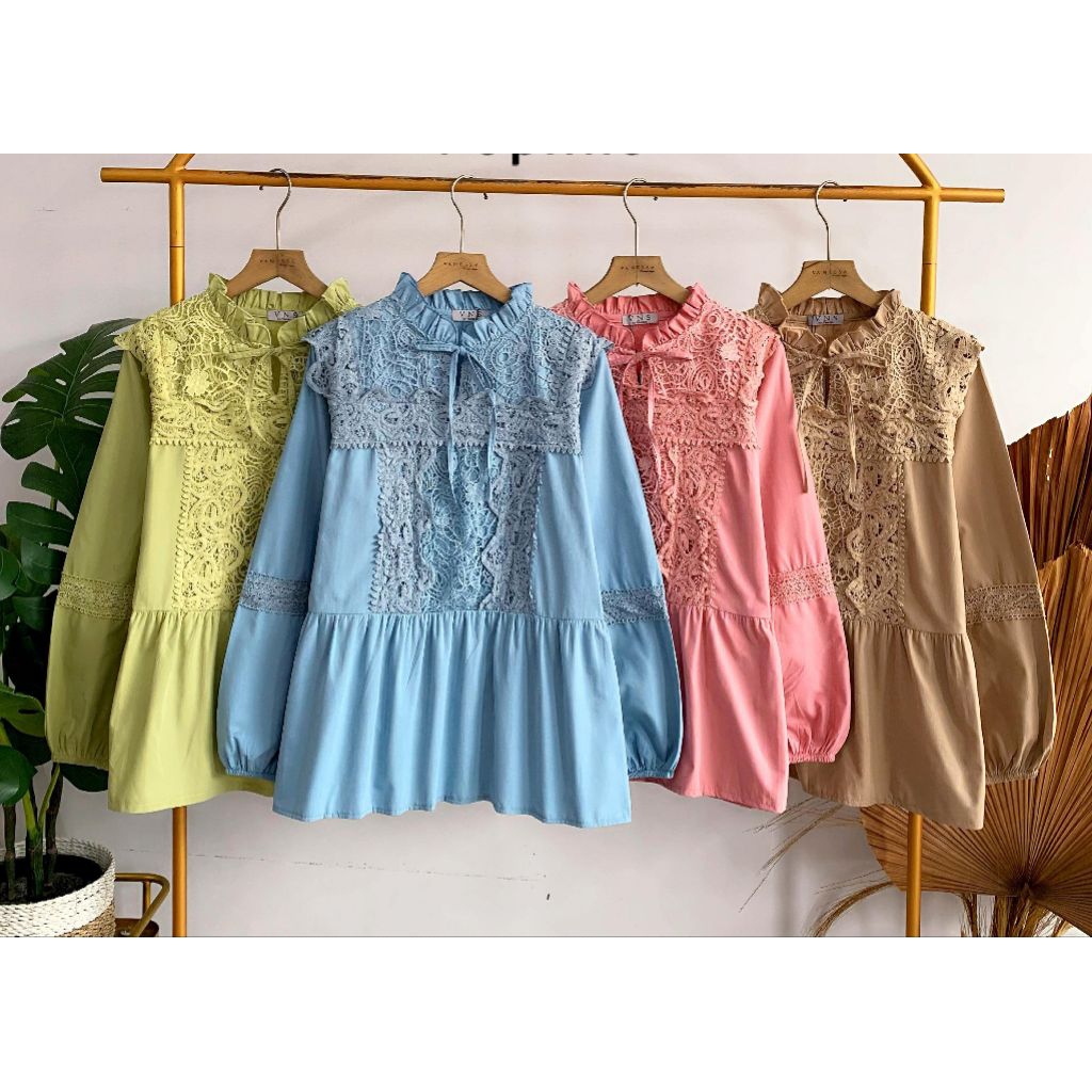 blouse BKK renda-renda kerah sanghai