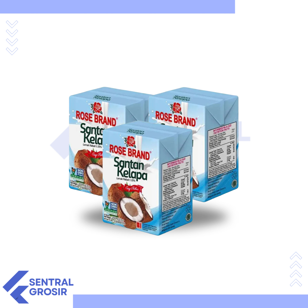 

Rose Brand | Santan Kelapa Rose Brand 200 ML ( 14,300 /pcs )