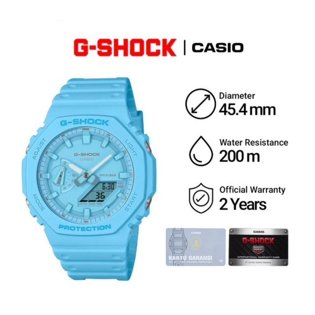 Casio G-Shock GA-2100-2A2 / GA-2100-2A2DR Jam Tangan Pria Original