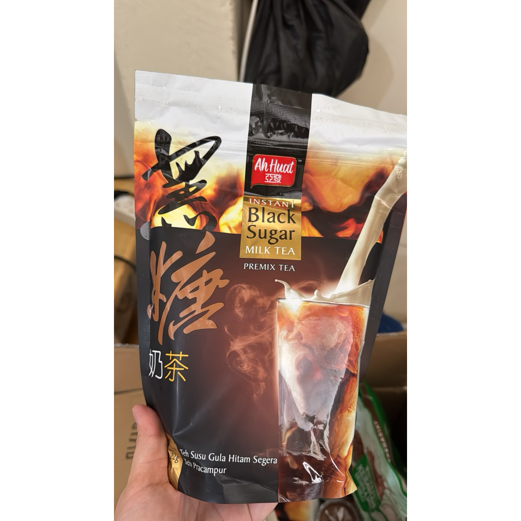 

ah huat instant black sugar milk tea premix tea 12 sachet