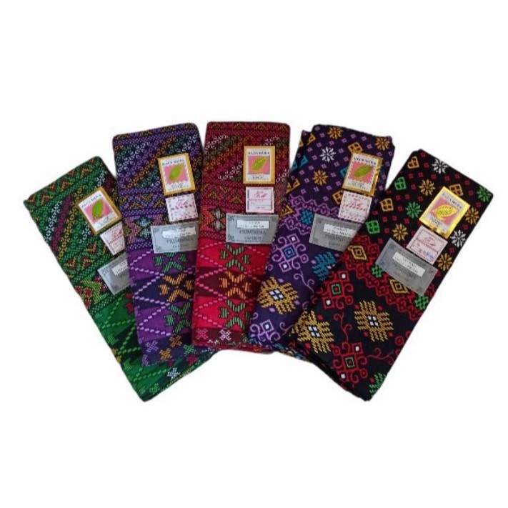 Sarung Batik Wanita Perempuan Halus Primisima Cap Cent Dua daun Motif Songket Sudah Dijahit Siap Pak