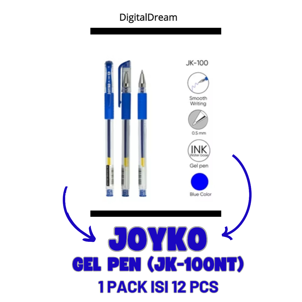 

JOYKO PEN GEL JK-100NT BLUE (ISI 12 PCS)