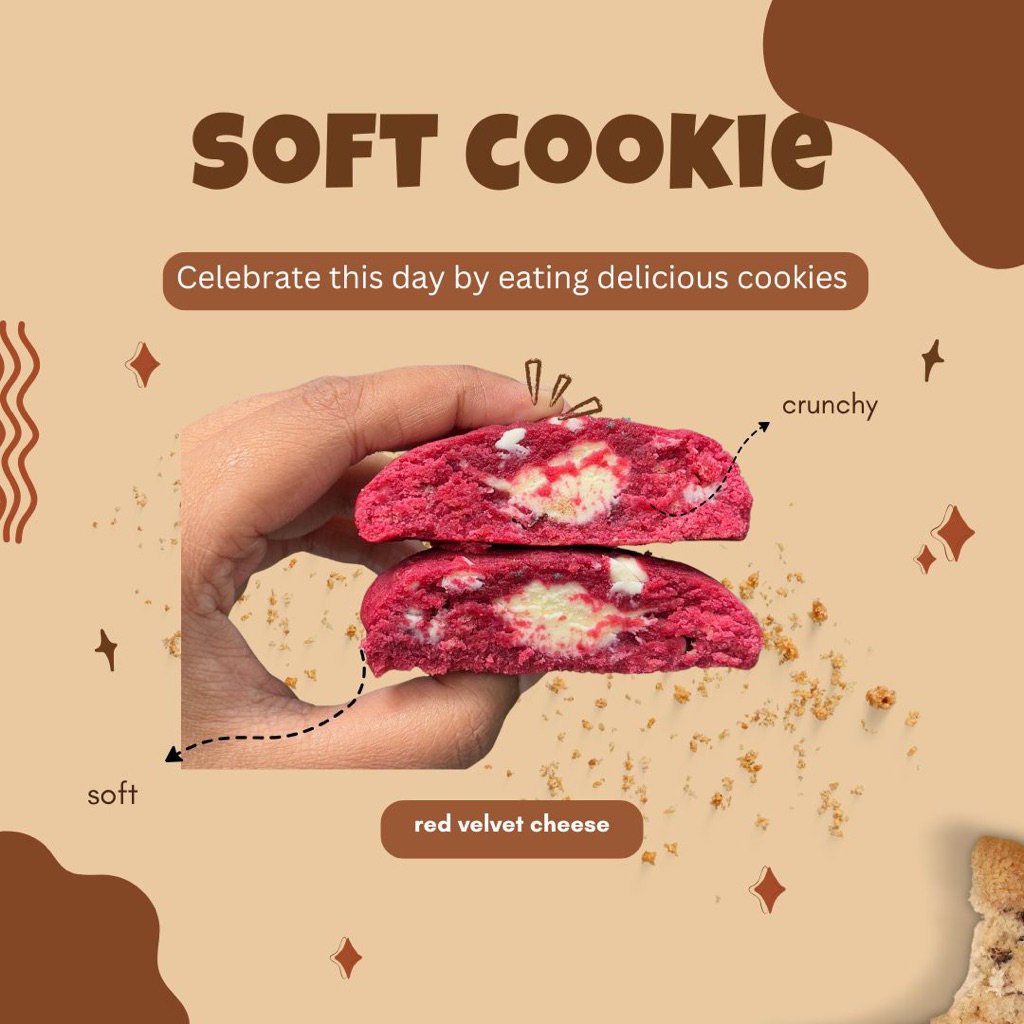 

RED VELVET CHEESE SOFT COOKIES by @sweetcrumbake