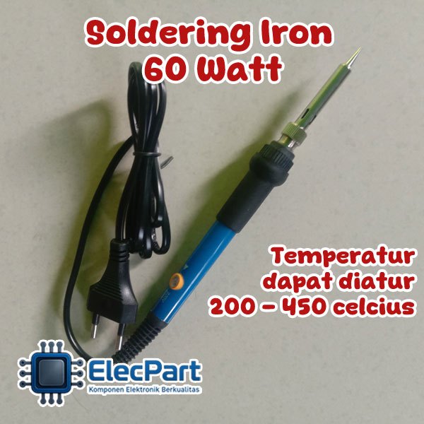 ElecPart 1 Pcs Solder ADJUSTABLE 60w Bisa Atur Panas Suhu Temperature Control Adjust 60 watt