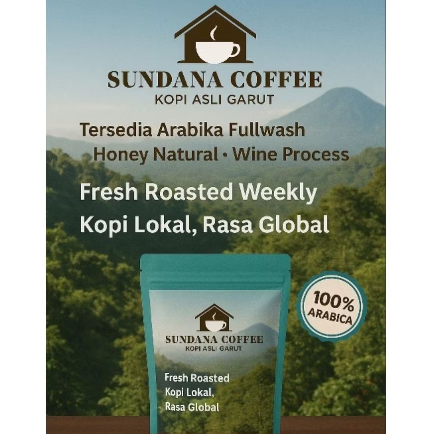 

PROMO 100 gram Sundana Coffee Roast Bean Arabica 100% Kopi Arabika Asli Garut – Natural Process