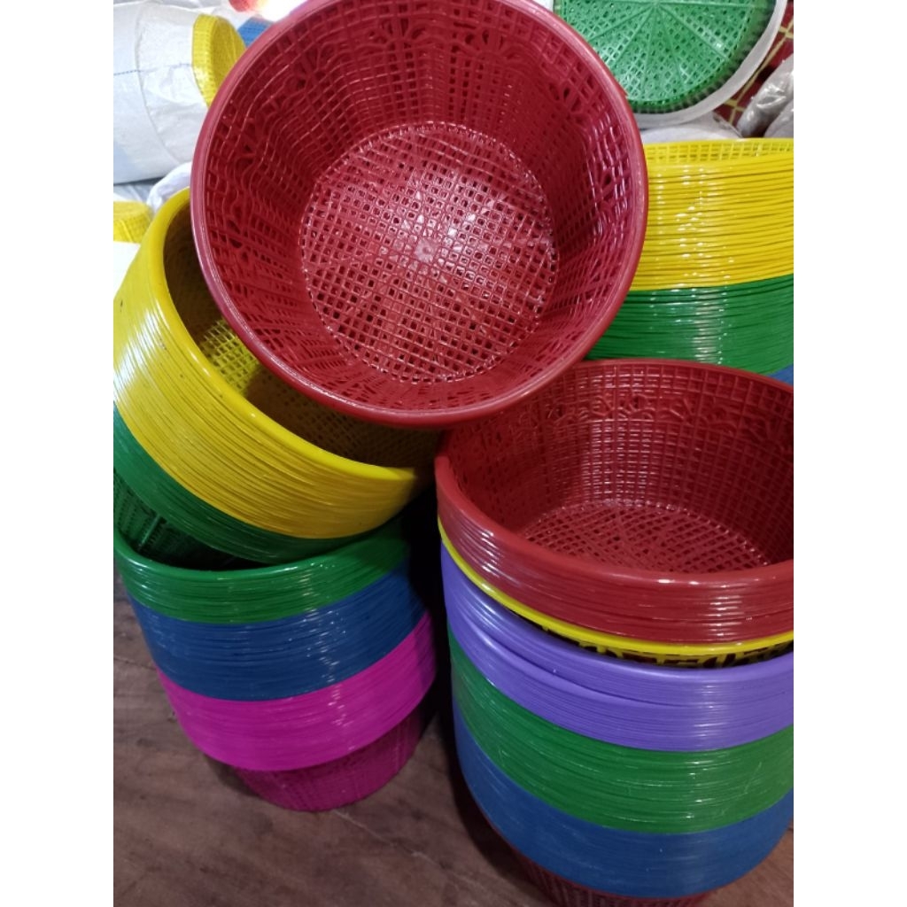 grosir 100pcs wakul hajatan/besek tasyakuran/besek plastik murah tebal(WARNA MENARIK)